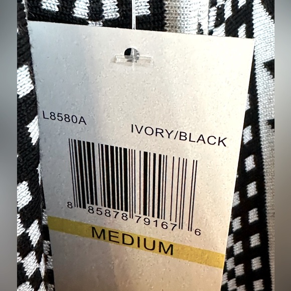 NEW Nina Leonard knit Aztec A-line geometric dress size medium - Picture 6 of 7